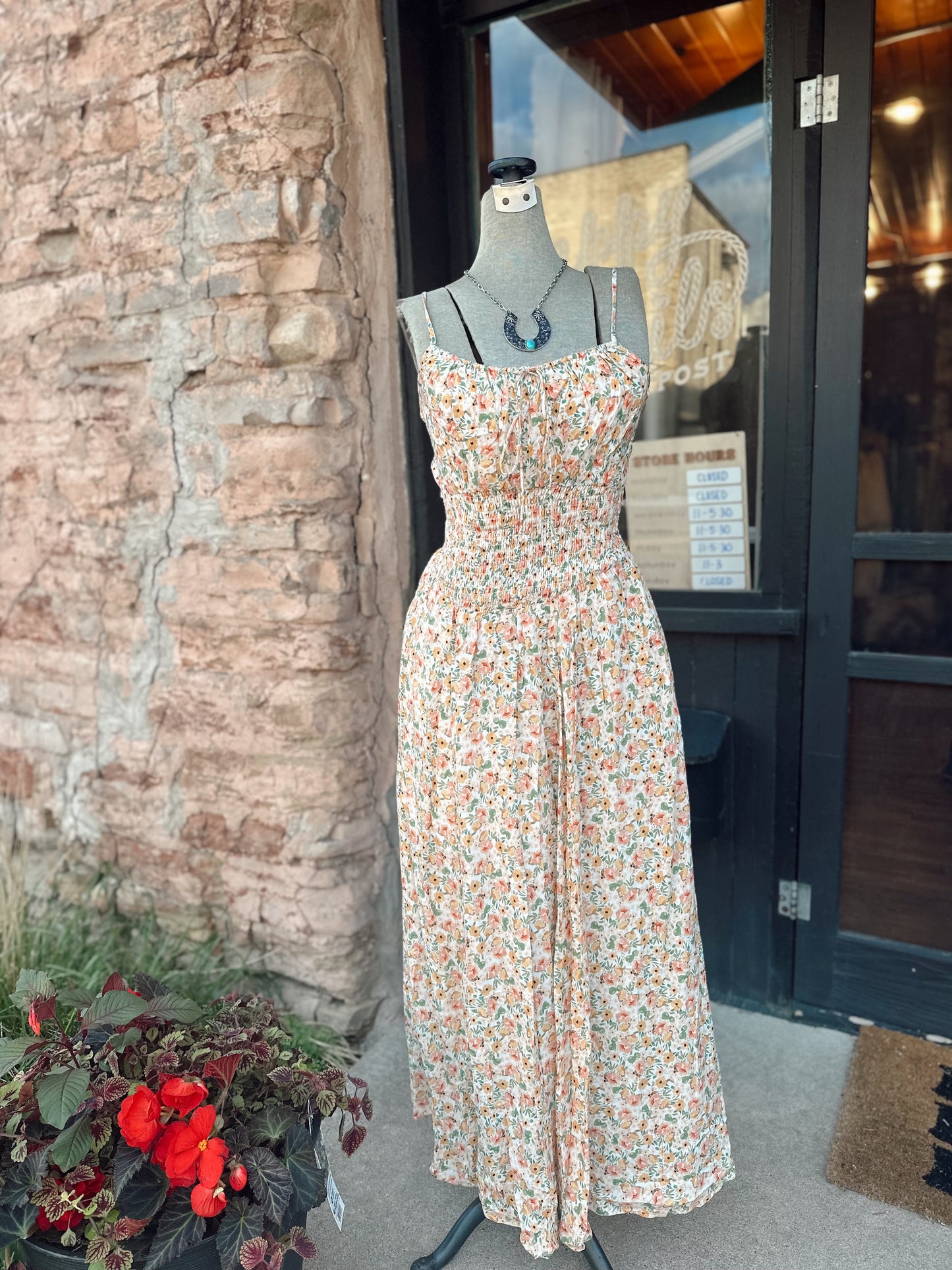 Coral Garden Maxi Dress