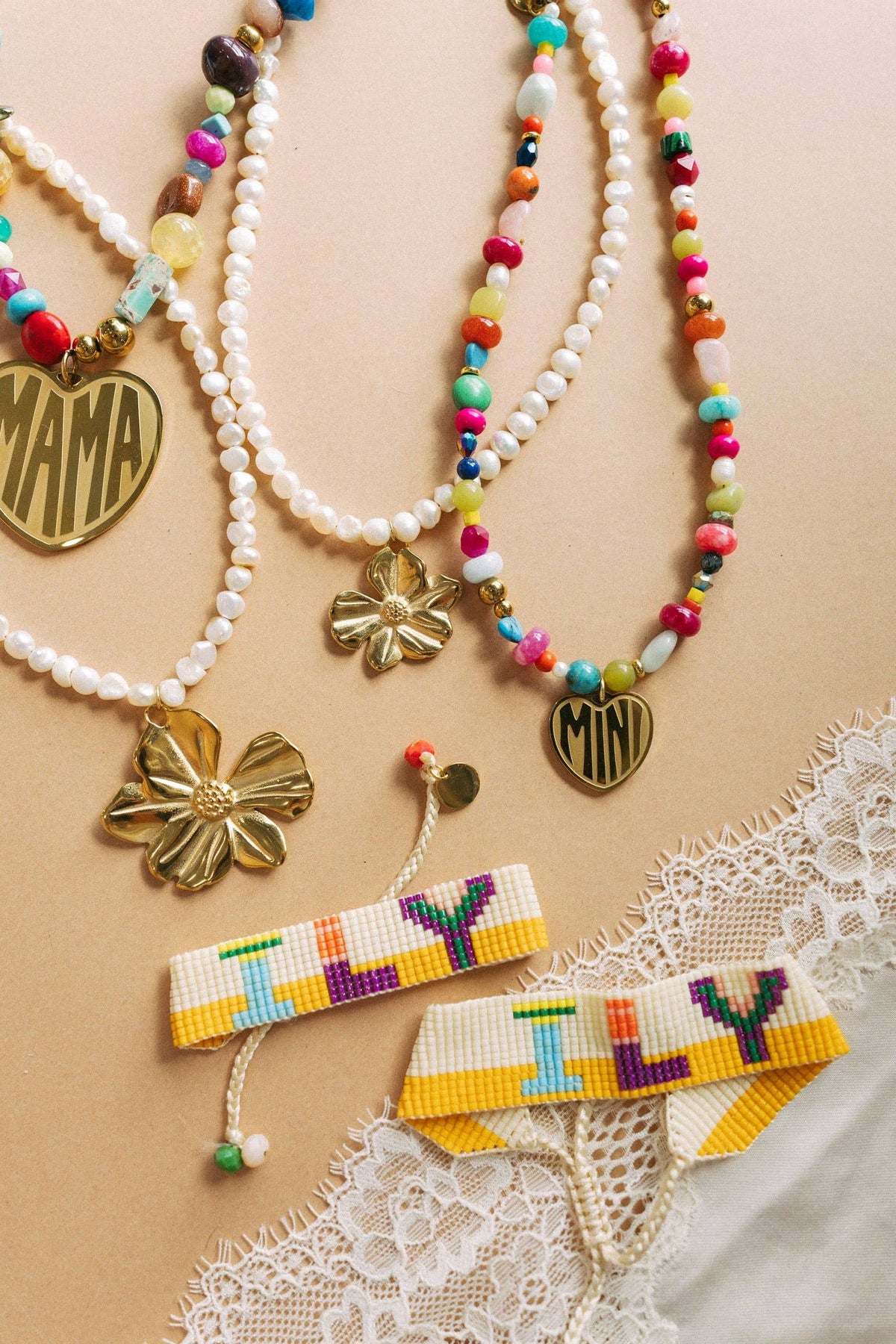 MAMA Beaded Necklace