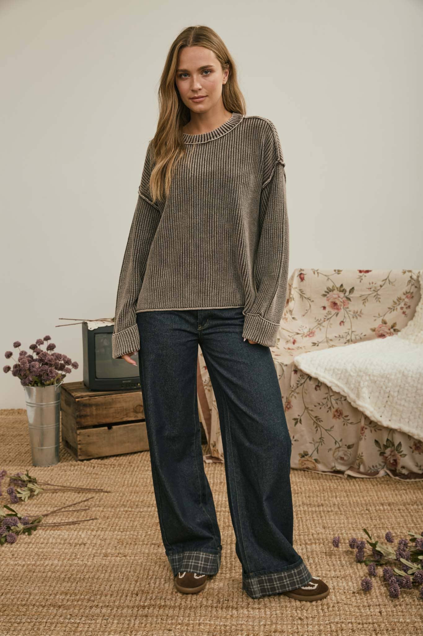Ribbed Cotton Sweater