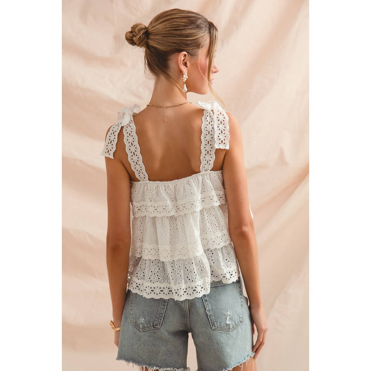 Eyelet Lace Trim Top