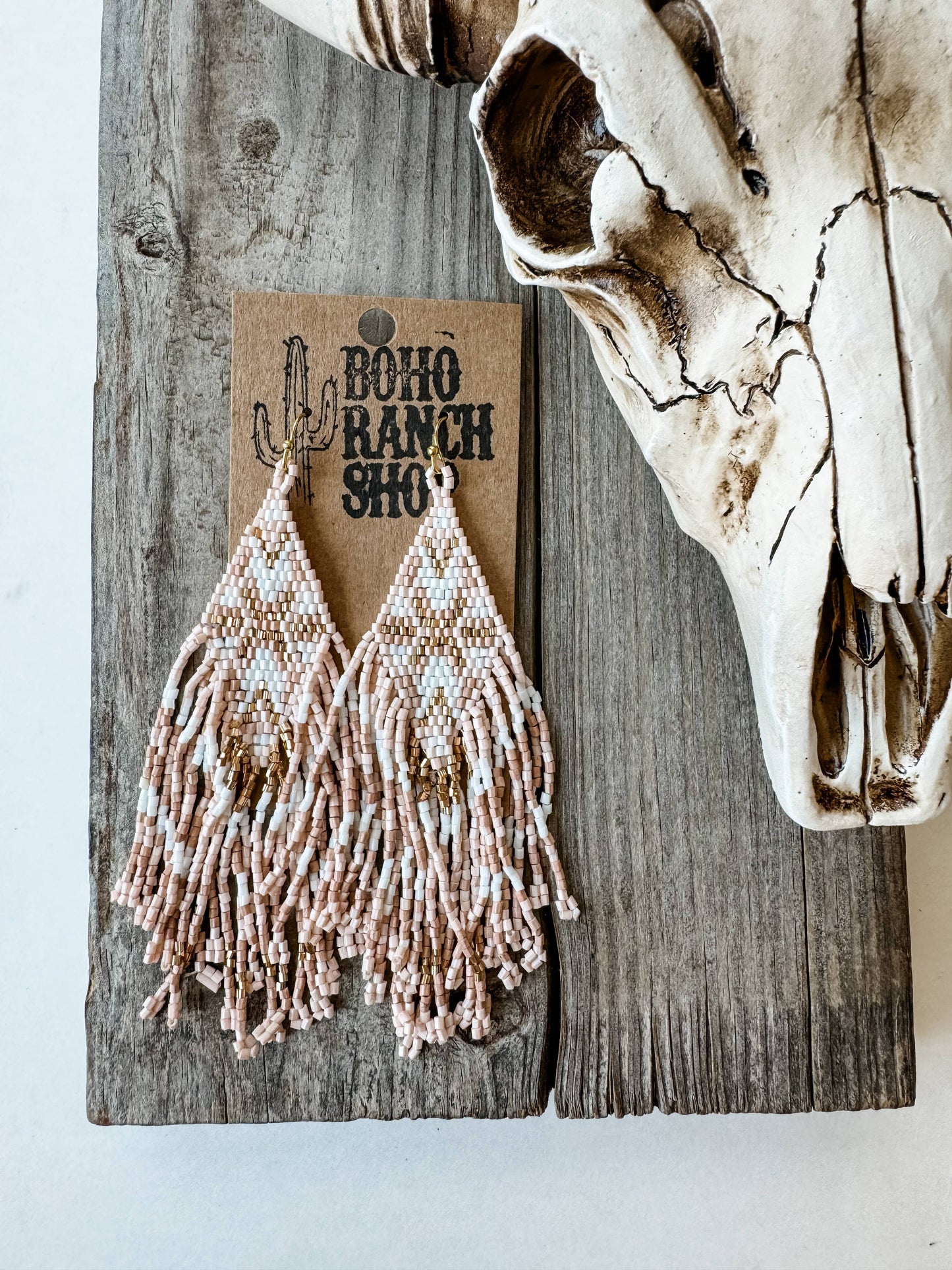 Aztec Seed Bead Earrings