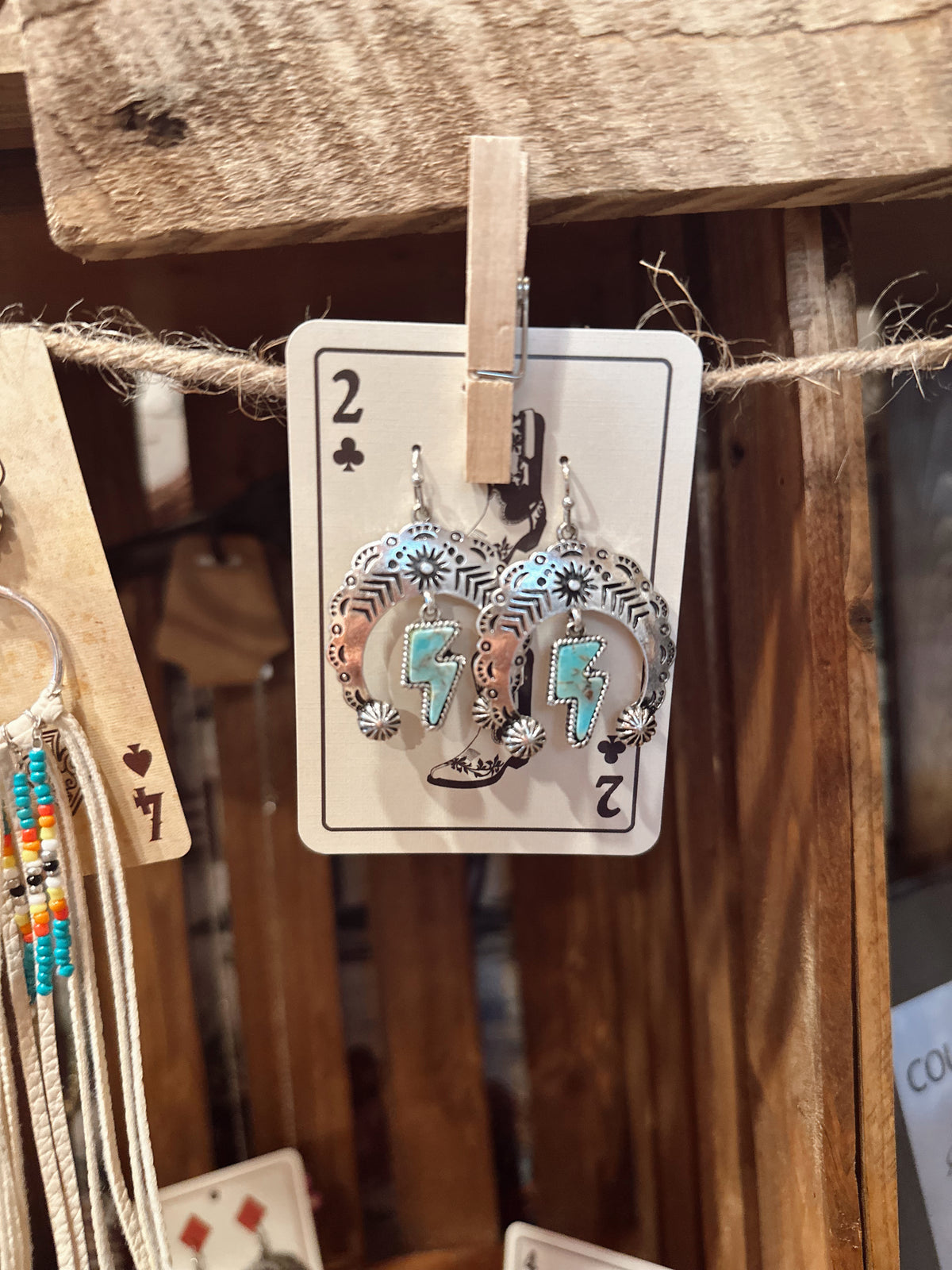 Squash Blossom Lightning Earrings