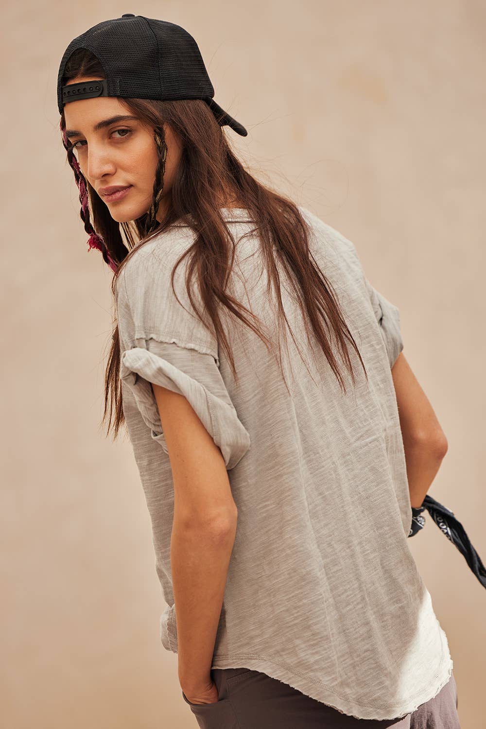 Mineral Wash Henley Shirt