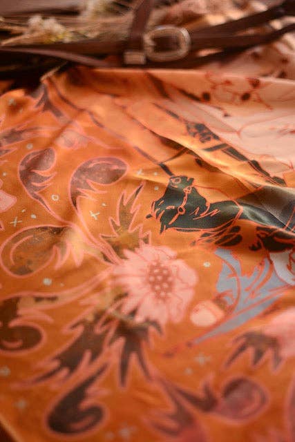 Round Up Mulberry Silk Wild Rag