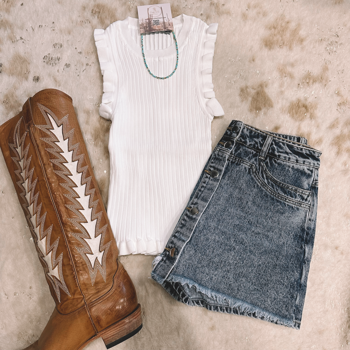 Ruffle Sweater Tank