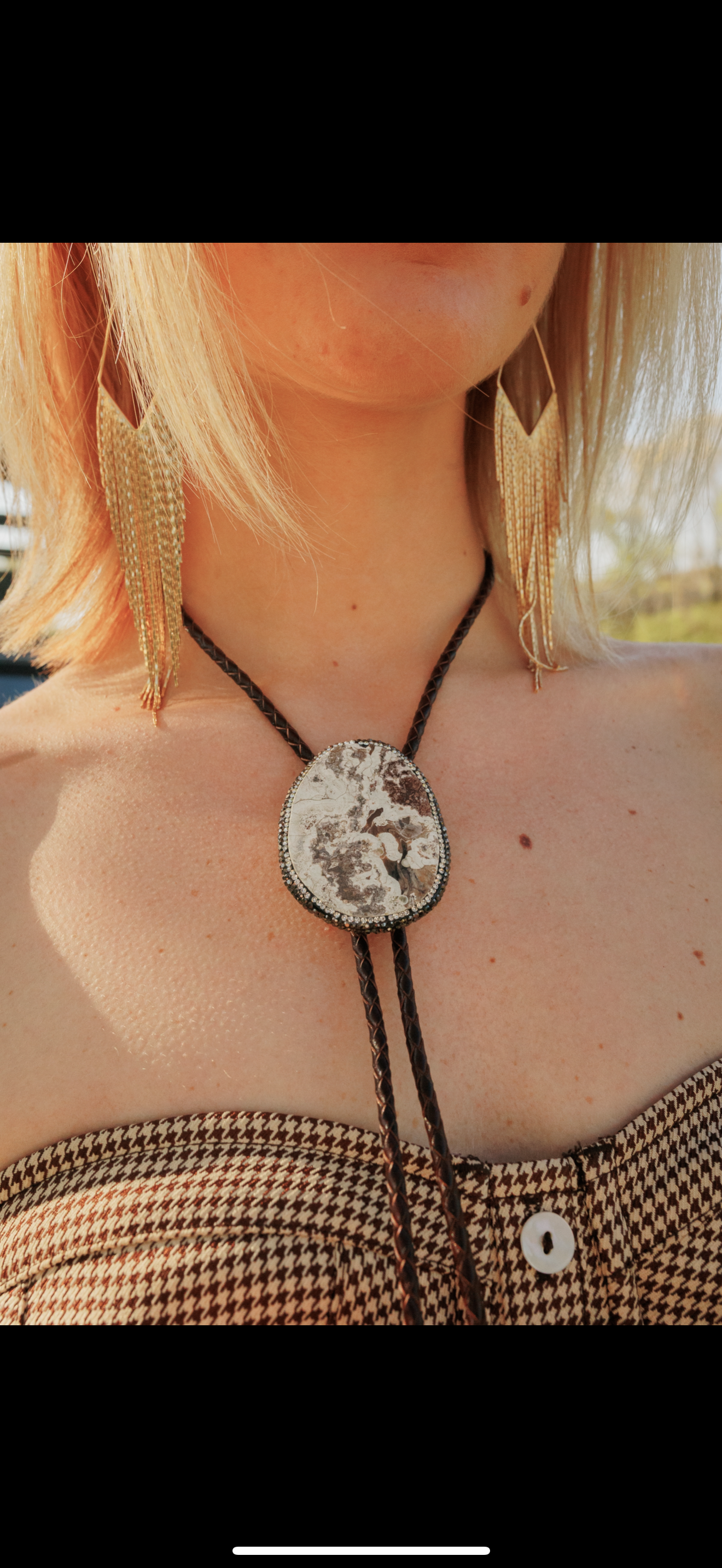 Mushroom Jasper Pave Bolo