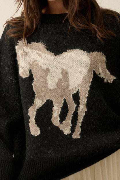 Horse Jacquard Sweater