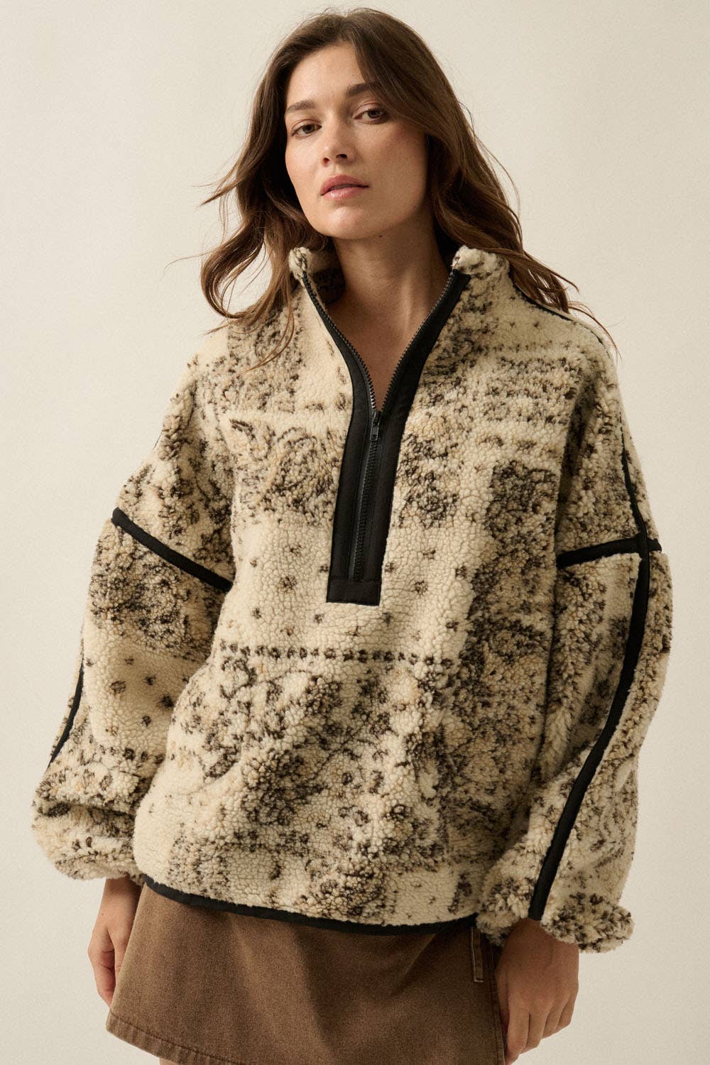 Paisley Sherpa Half Zip