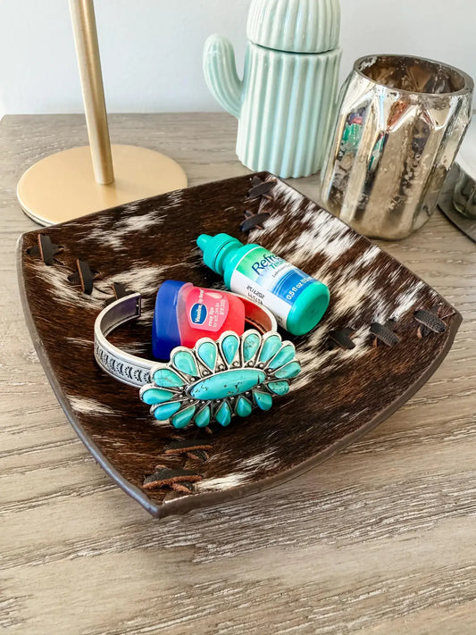 Cowhide Jewelry Tray