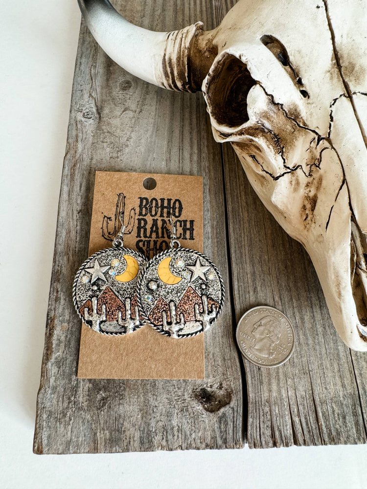 Western Scenery Dangle Earrings