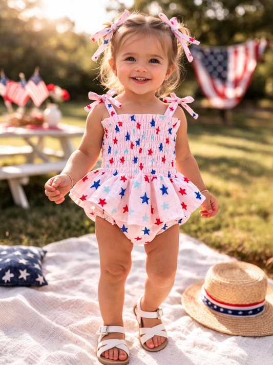 Splendid Stars Smocked Bubble