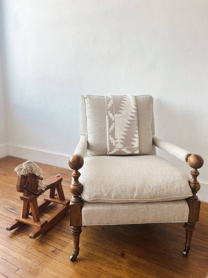 WESTERN GRANDE BABY BLANKET GRAY ✙ WHITE