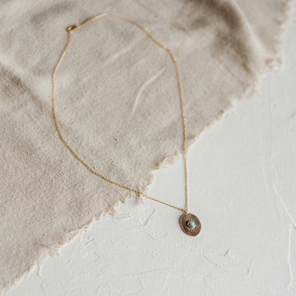 Rae Necklace Turquoise & Demi-Fine Gold