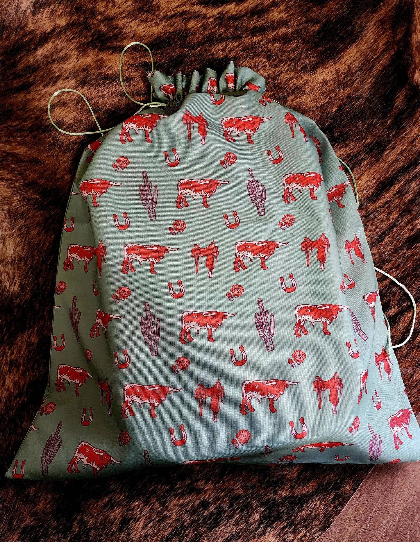 Longhorn & Cactus Reusable Gift Bag