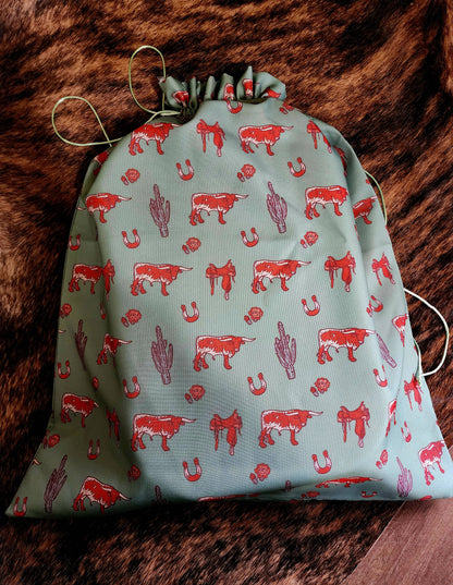 Longhorn & Cactus Reusable Gift Bag