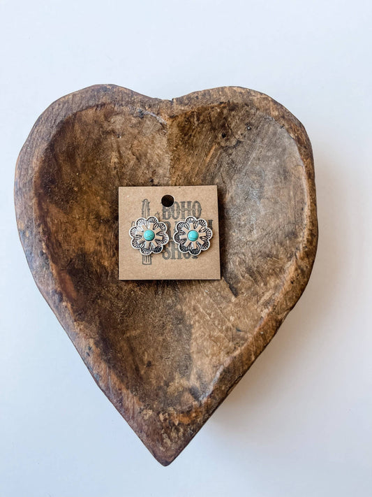 Concho Stone Earrings