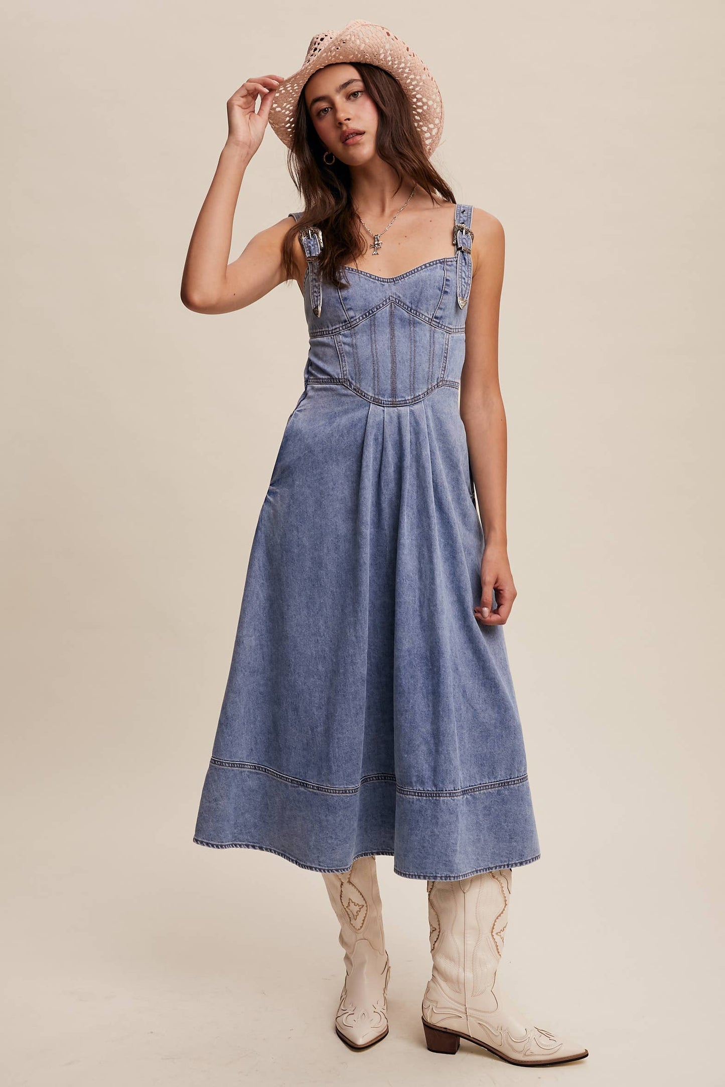 Denim Midi Dress