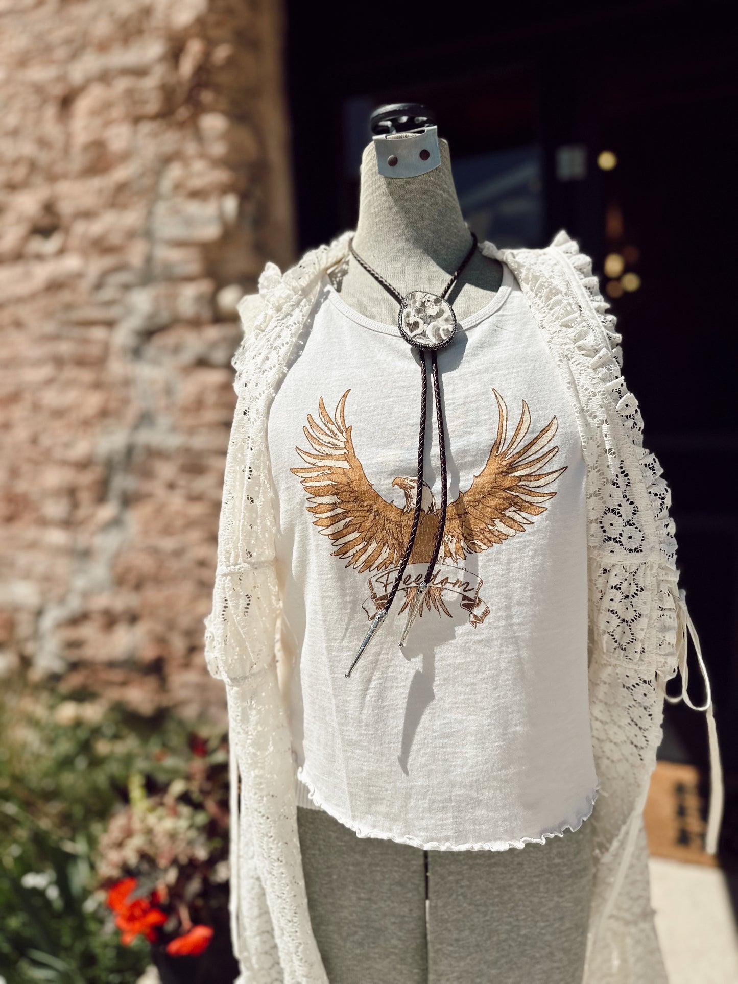 Eagle Vintage Wash Graphic Tank Top