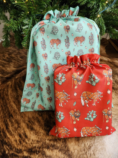 Turquoise Ponies Reusable Gift Bag
