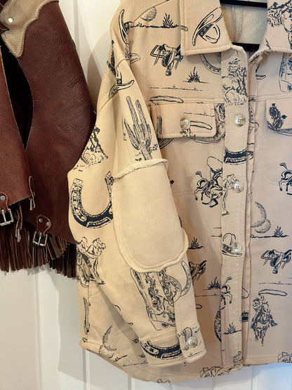 All Over Western Shacket