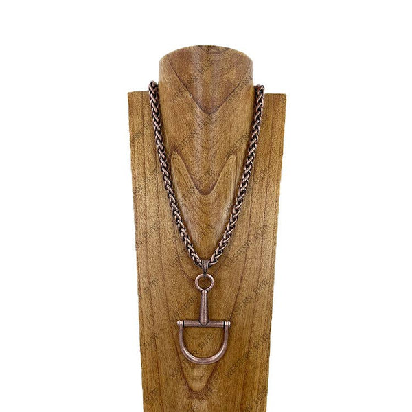 Copper Horse Bit Necklace