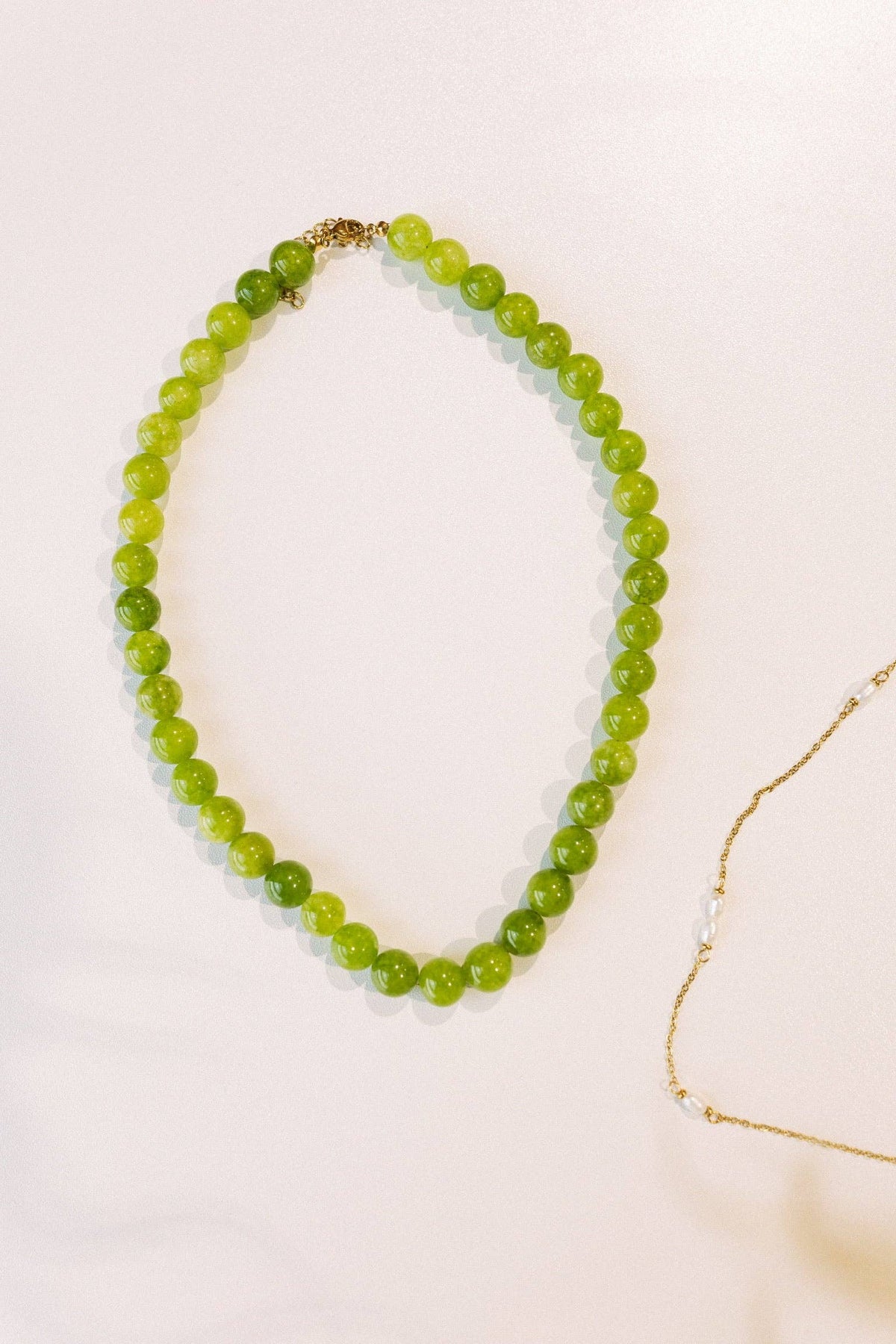 Green Boba Beaded Necklace