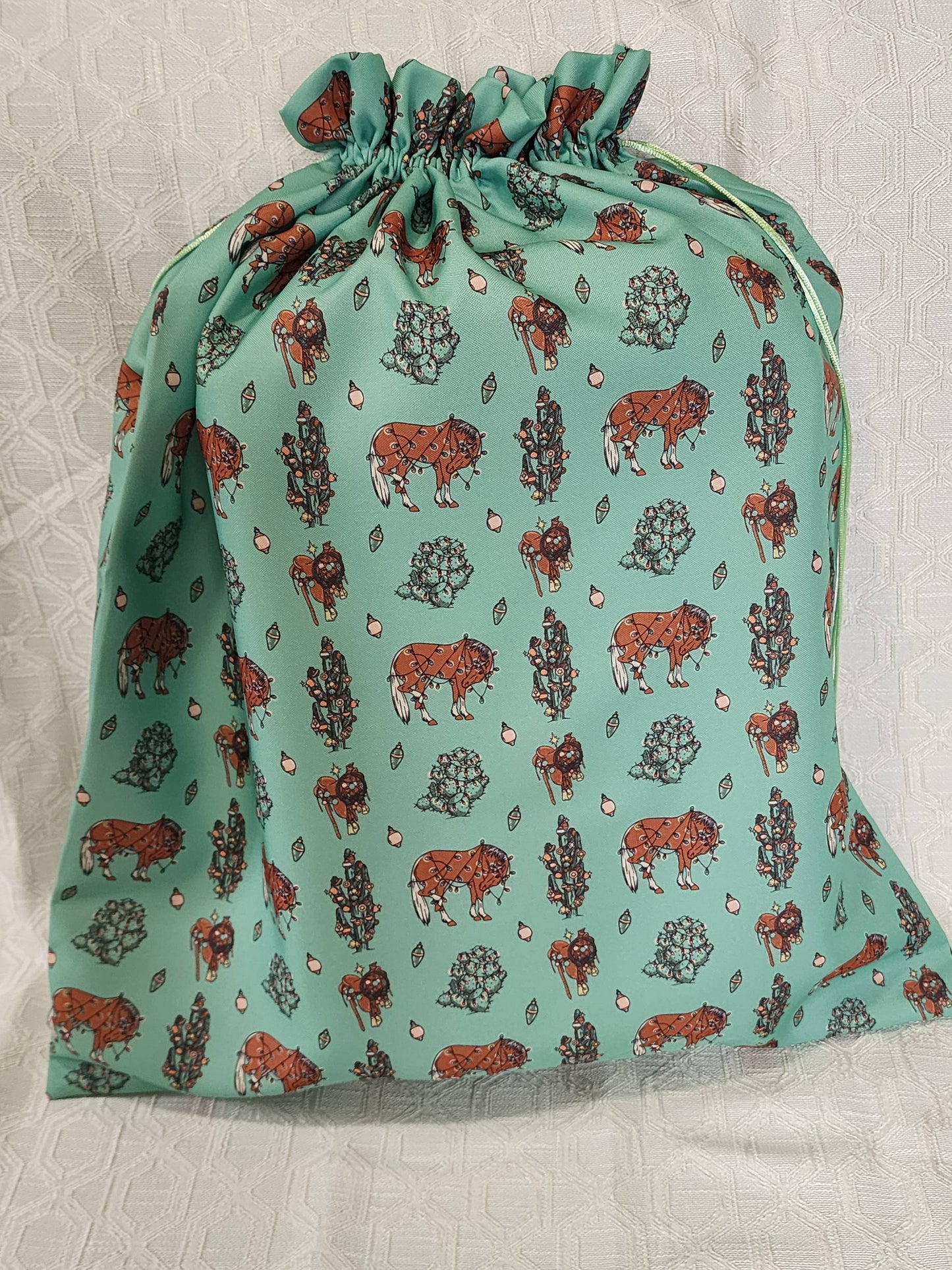 Turquoise Ponies Reusable Gift Bag