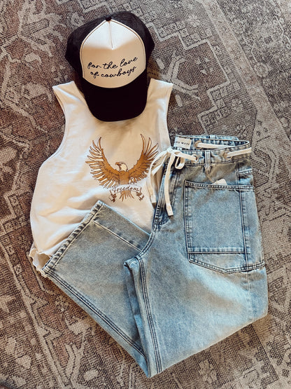 Washed Barrel Leg Jeans