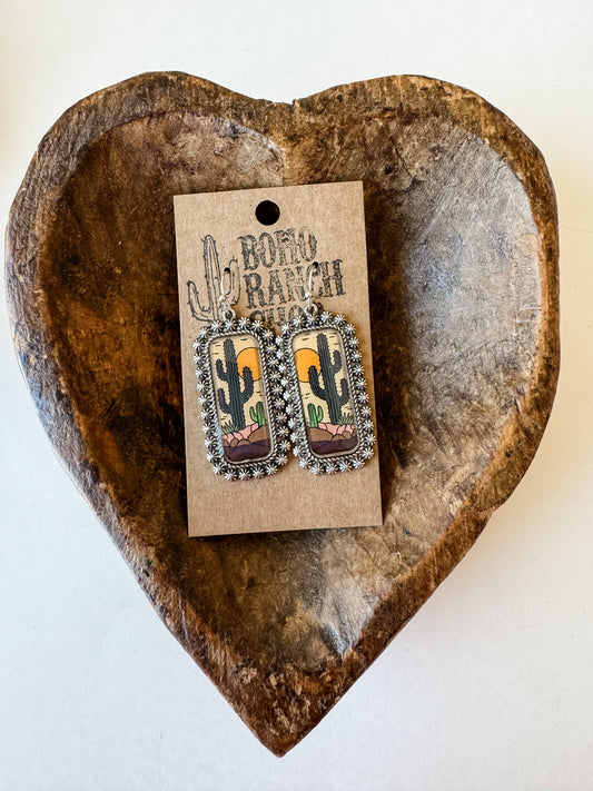 Cactus Scenery Earrings