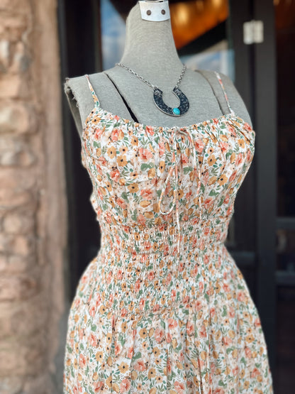 Coral Garden Maxi Dress
