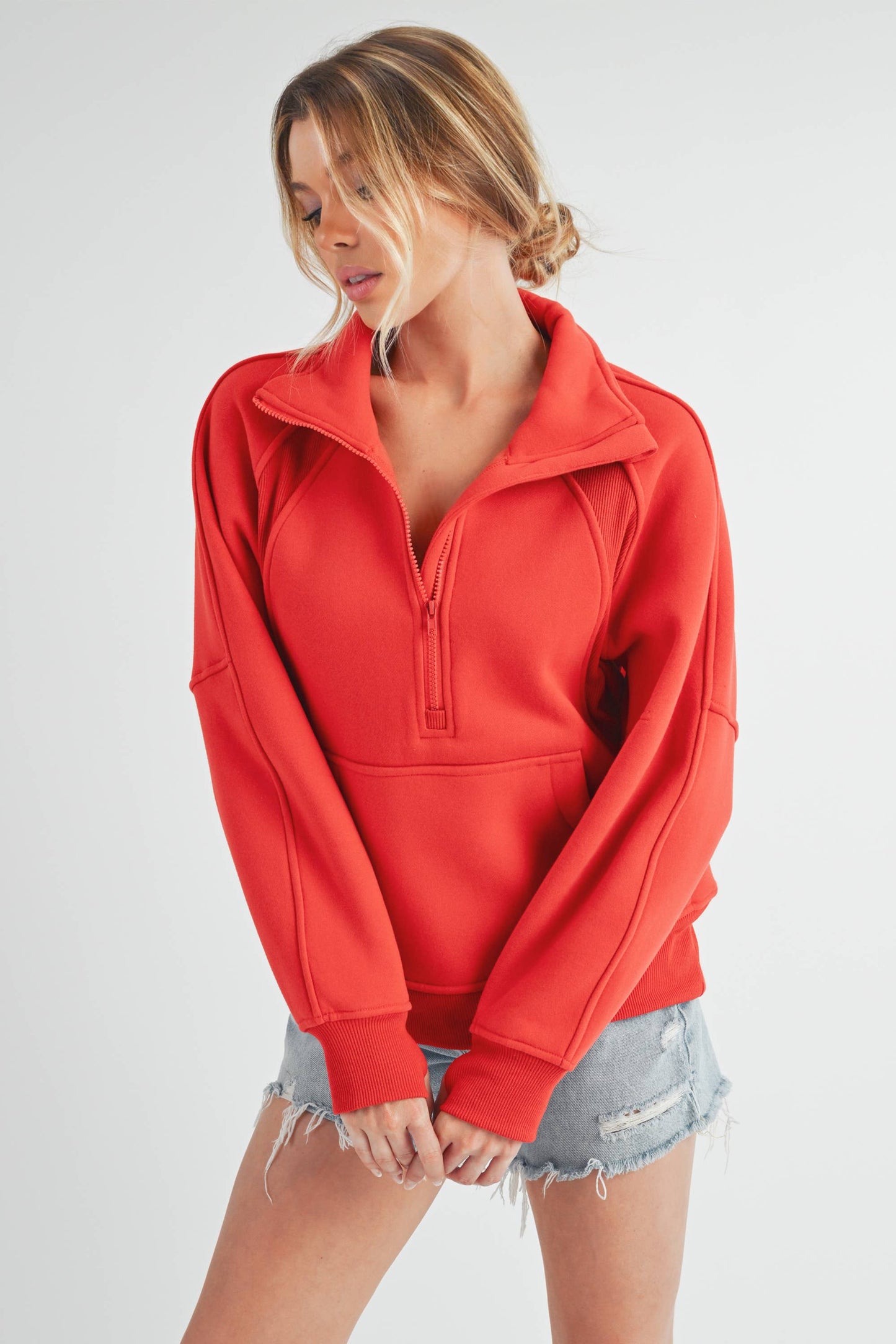 Funnel Neck Half Zip