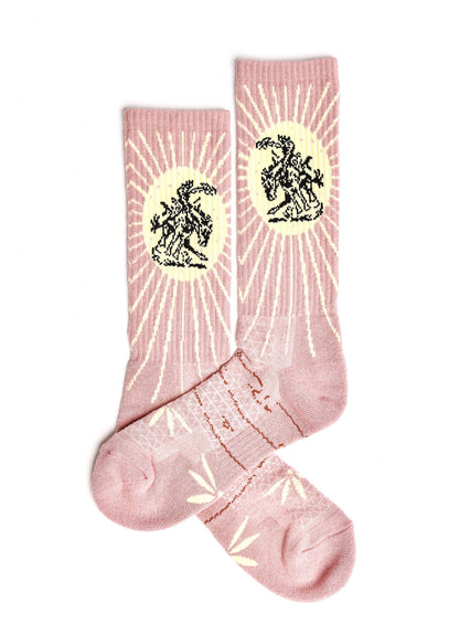 Lucky Chuck Dusty Pink Socks