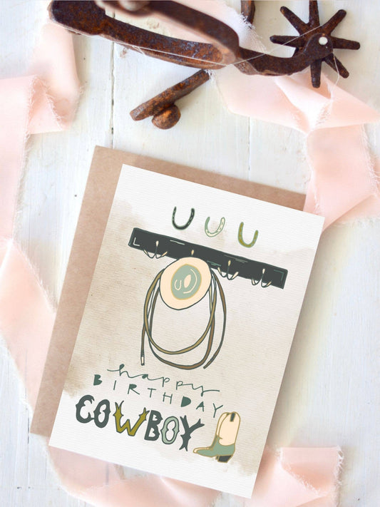 Happy Birthday Cowboy Card