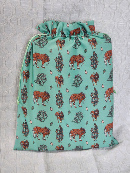 Turquoise Ponies Reusable Gift Bag
