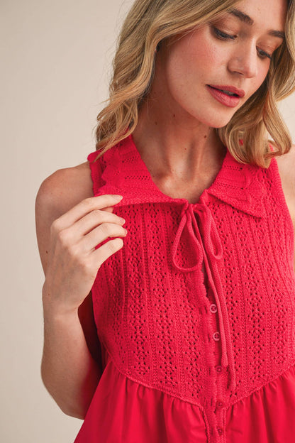 Cherry Sweater Top