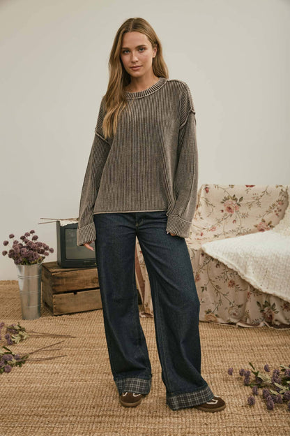 Ribbed Cotton Sweater