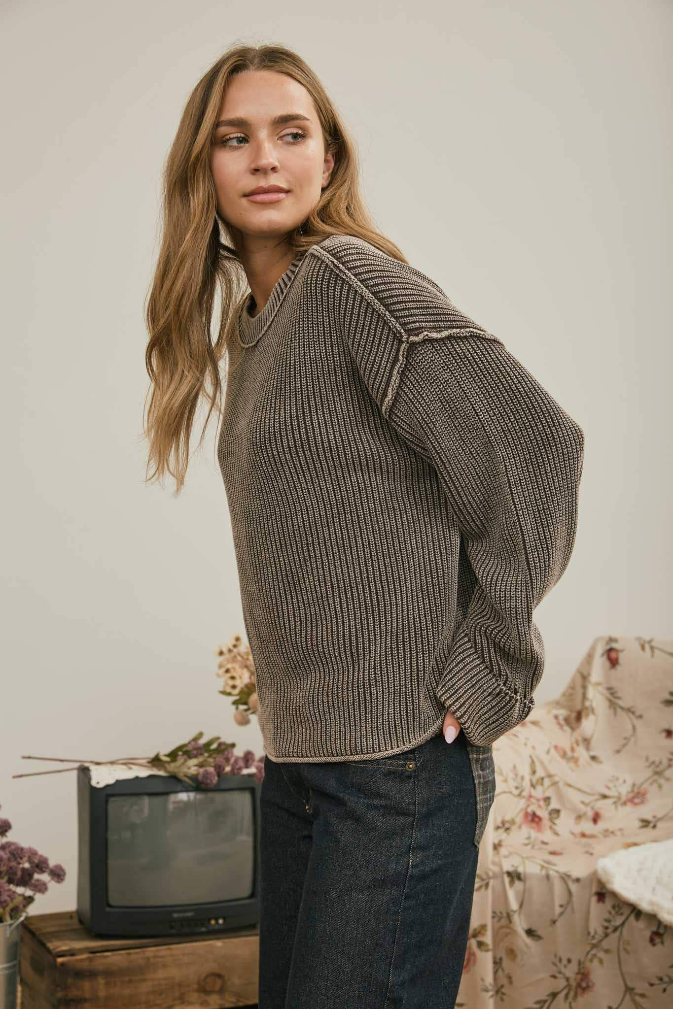 Ribbed Cotton Sweater