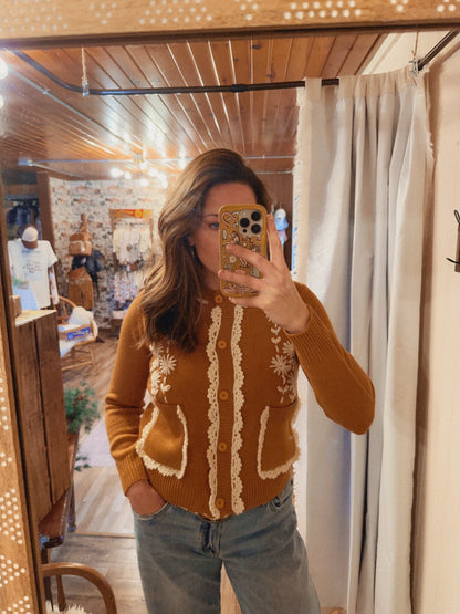 Daisy Trim Cardigan