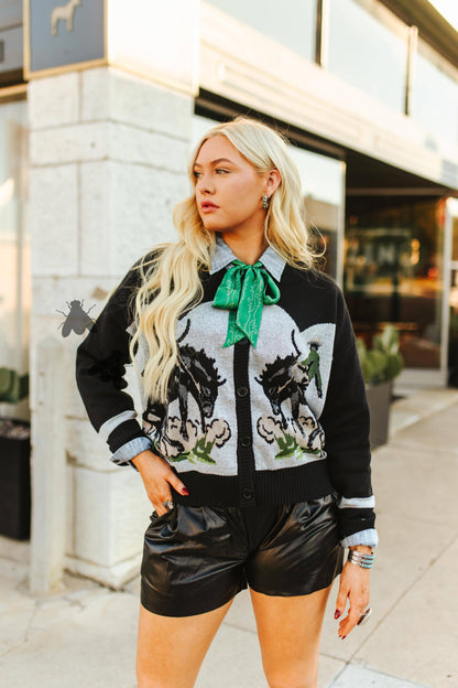 Buckin’ Bronc Cardigan