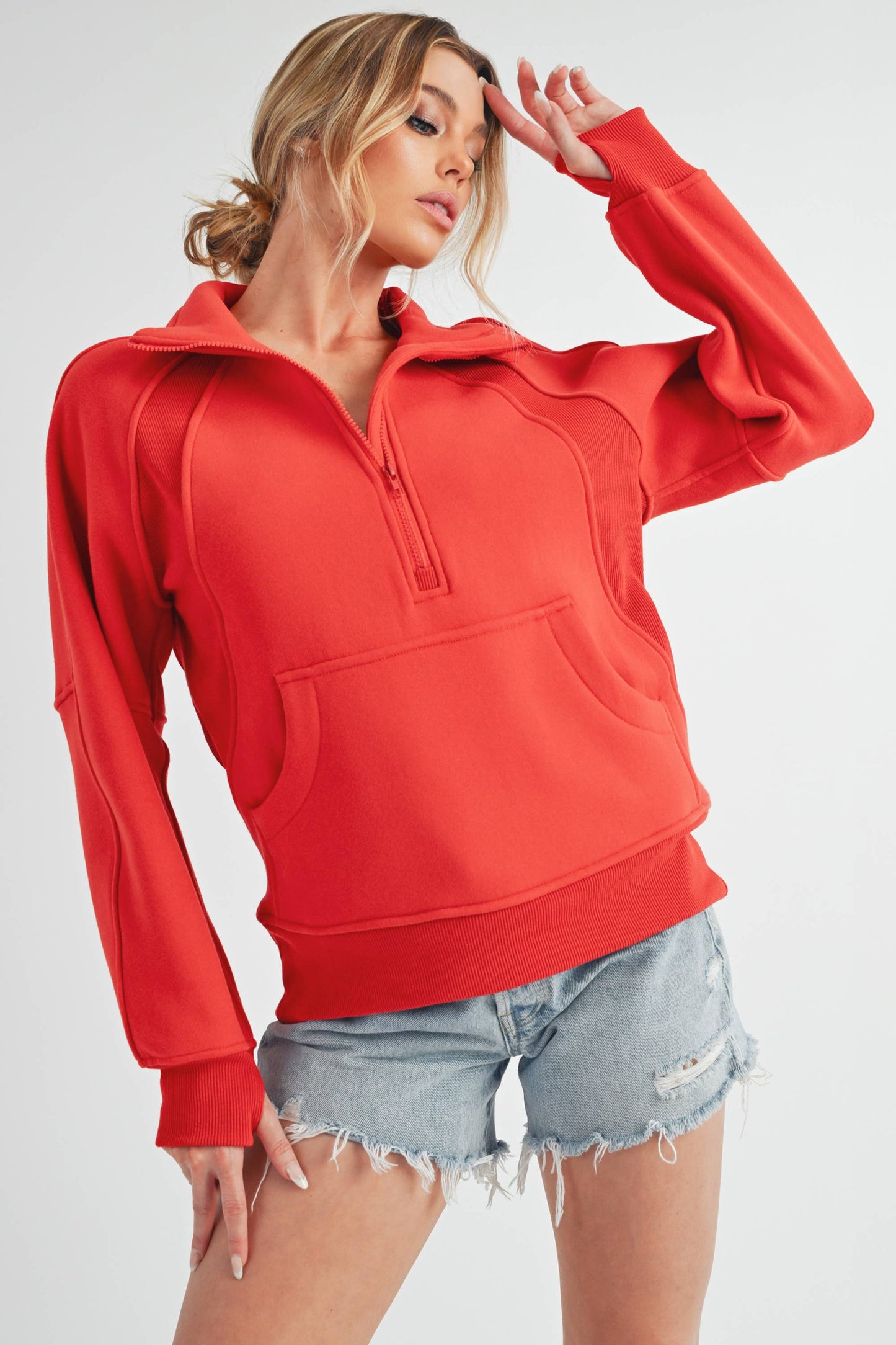 Funnel Neck Half Zip