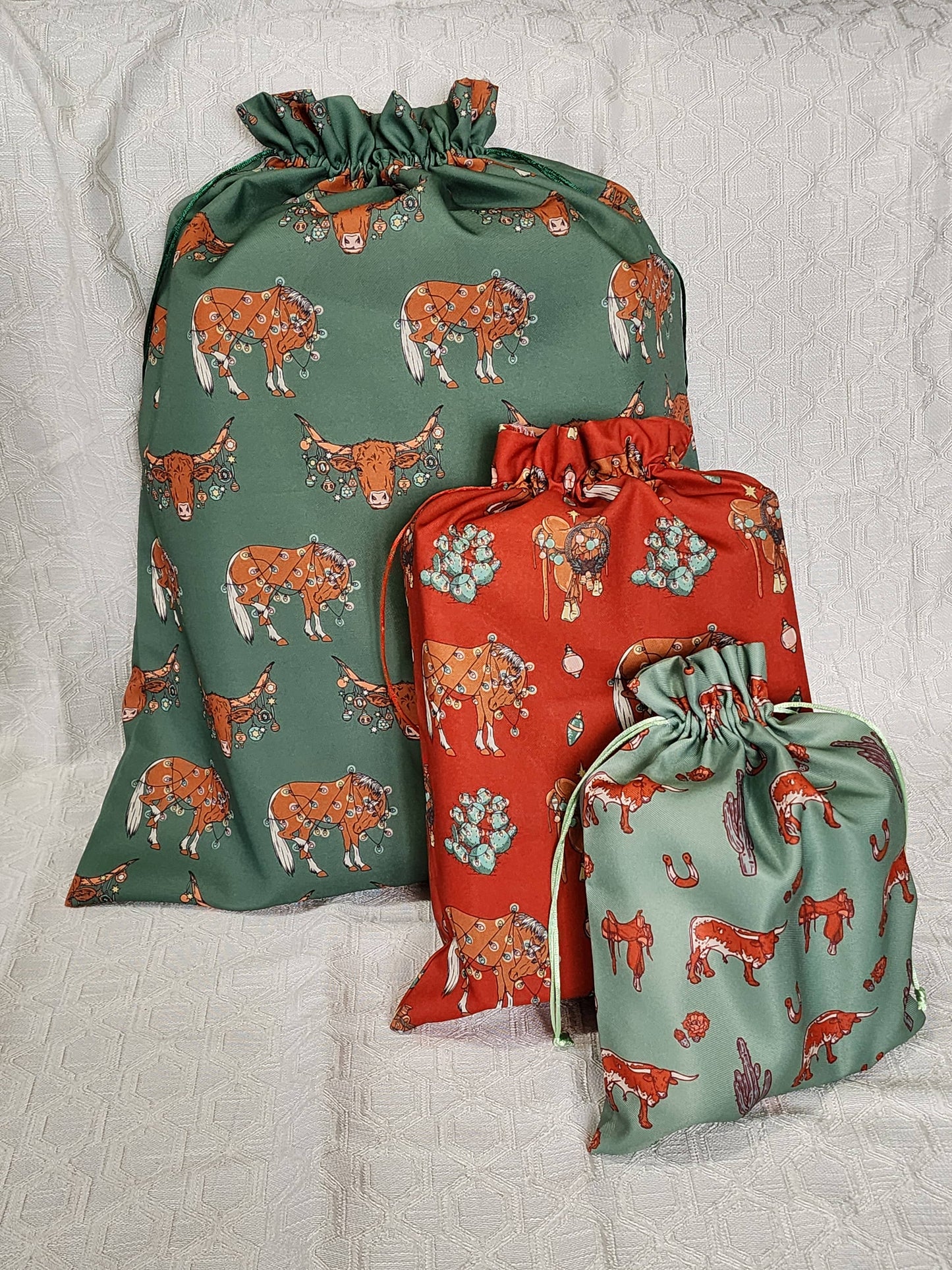 Longhorn & Cactus Reusable Gift Bag