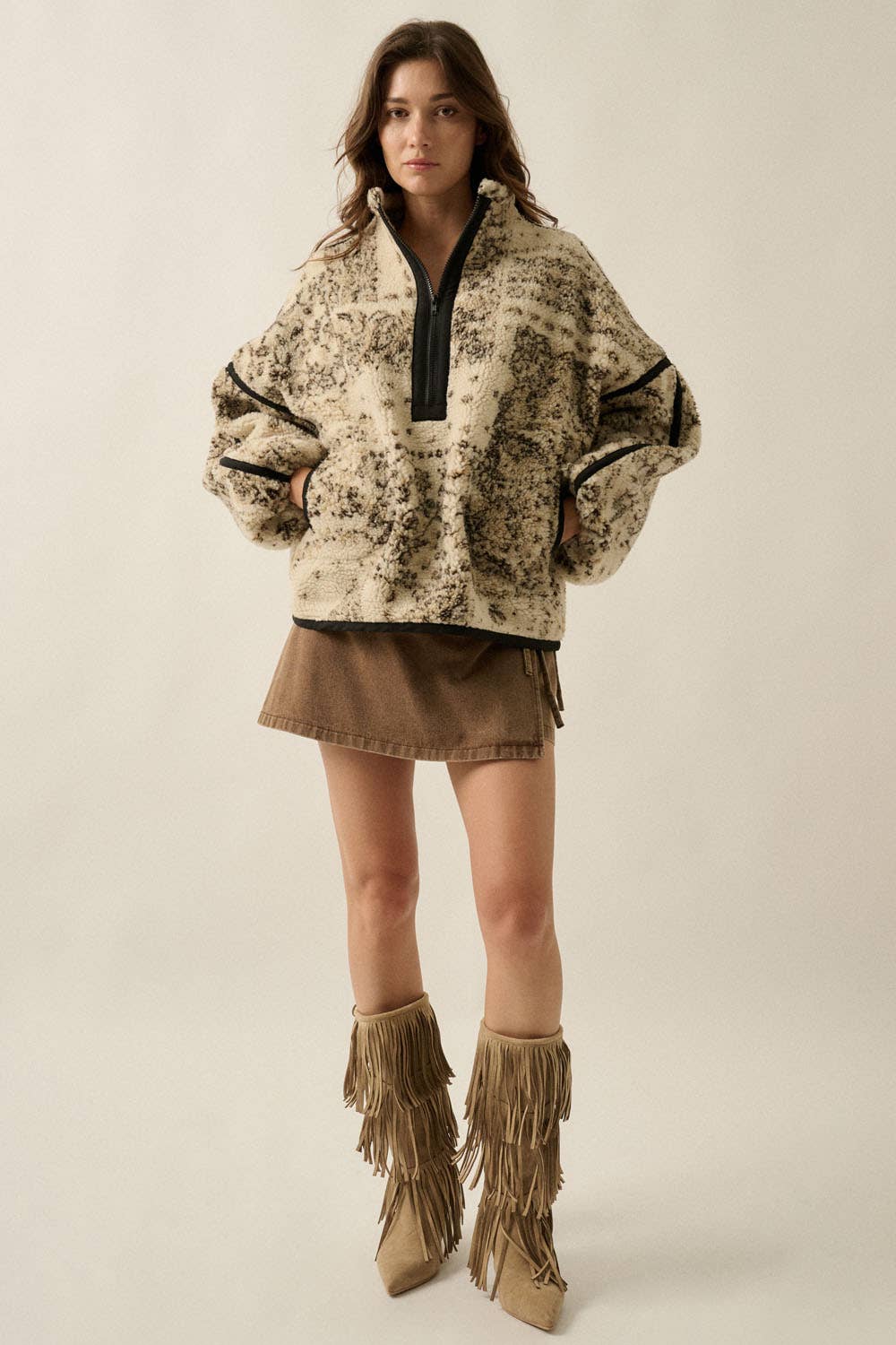 Paisley Sherpa Half Zip