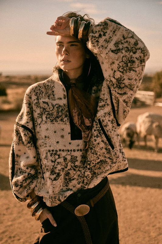 Paisley Sherpa Half Zip