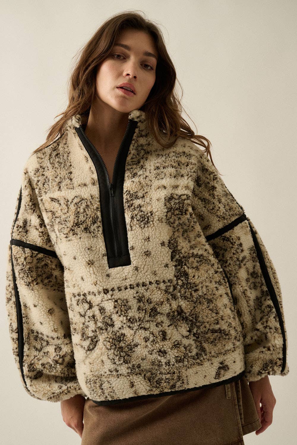 Paisley Sherpa Half Zip