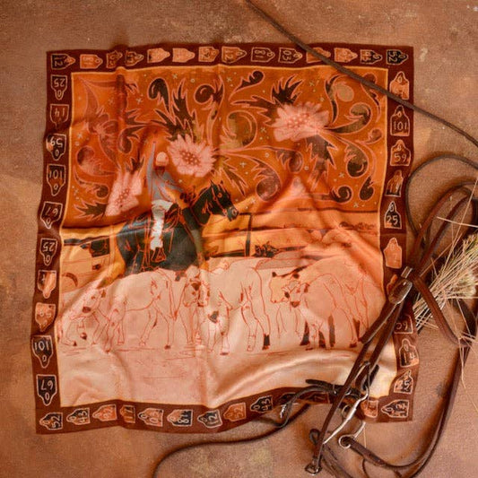 Round Up Mulberry Silk Wild Rag