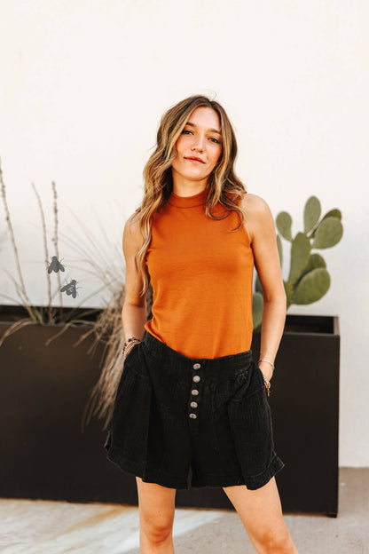 Saddle Mock Neck Tank