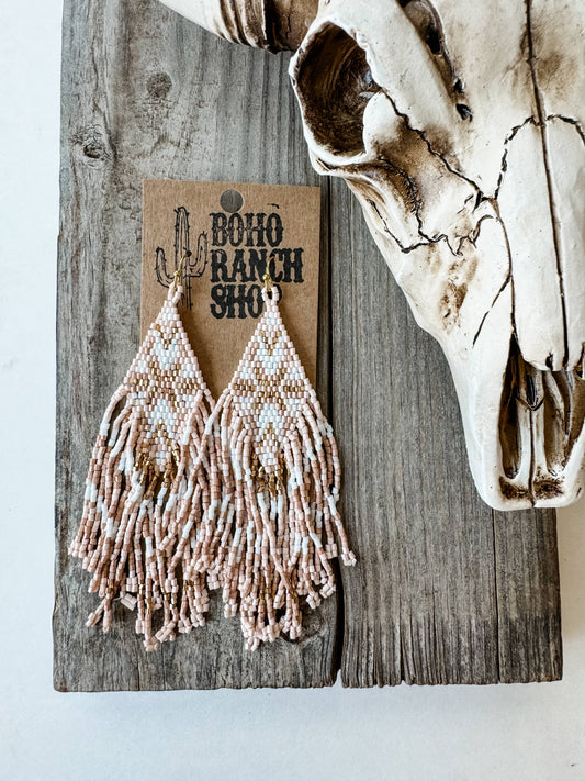 Aztec Seed Bead Earrings