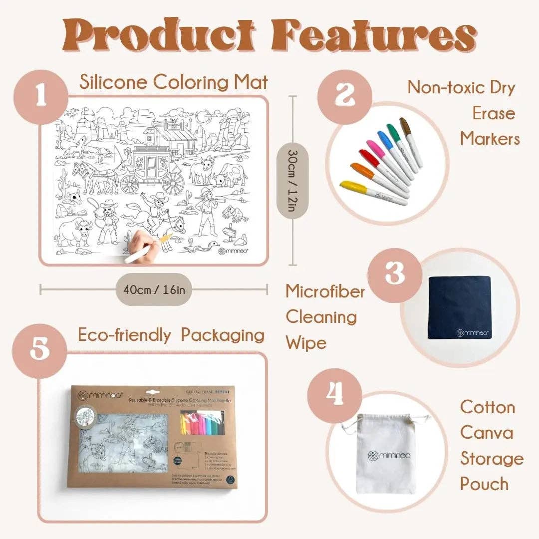 Wild West Coloring Mat