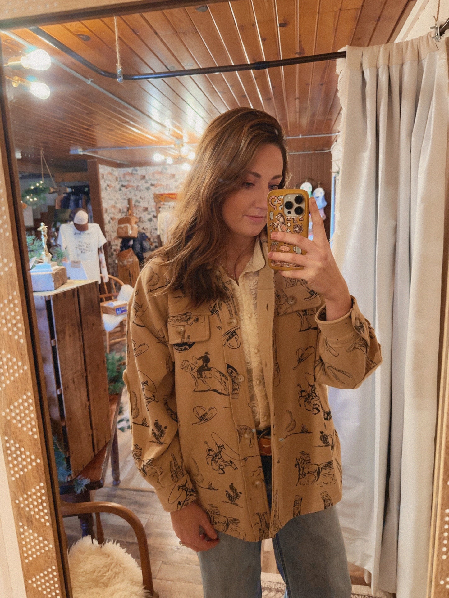 All Over Western Shacket