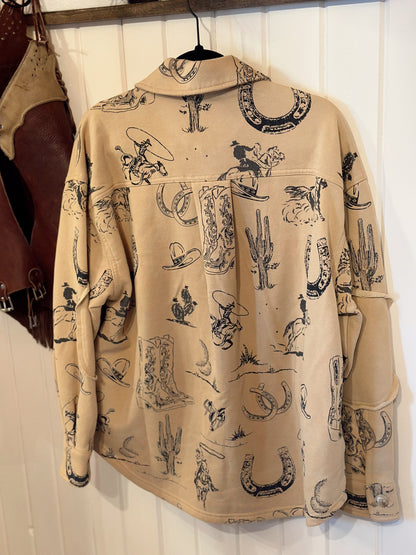 All Over Western Shacket